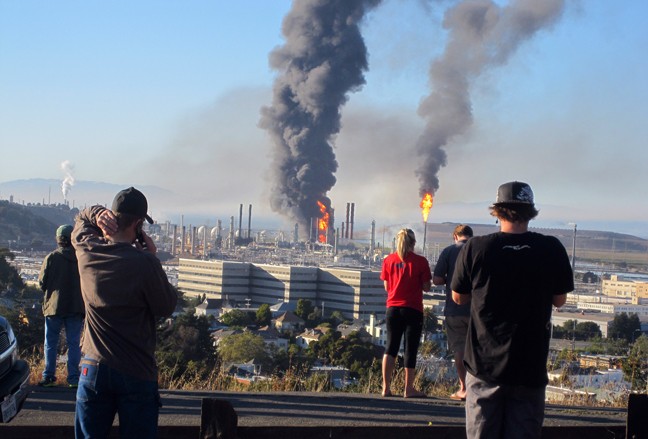 Richmond Chevron refinery fire Aug 6 2012