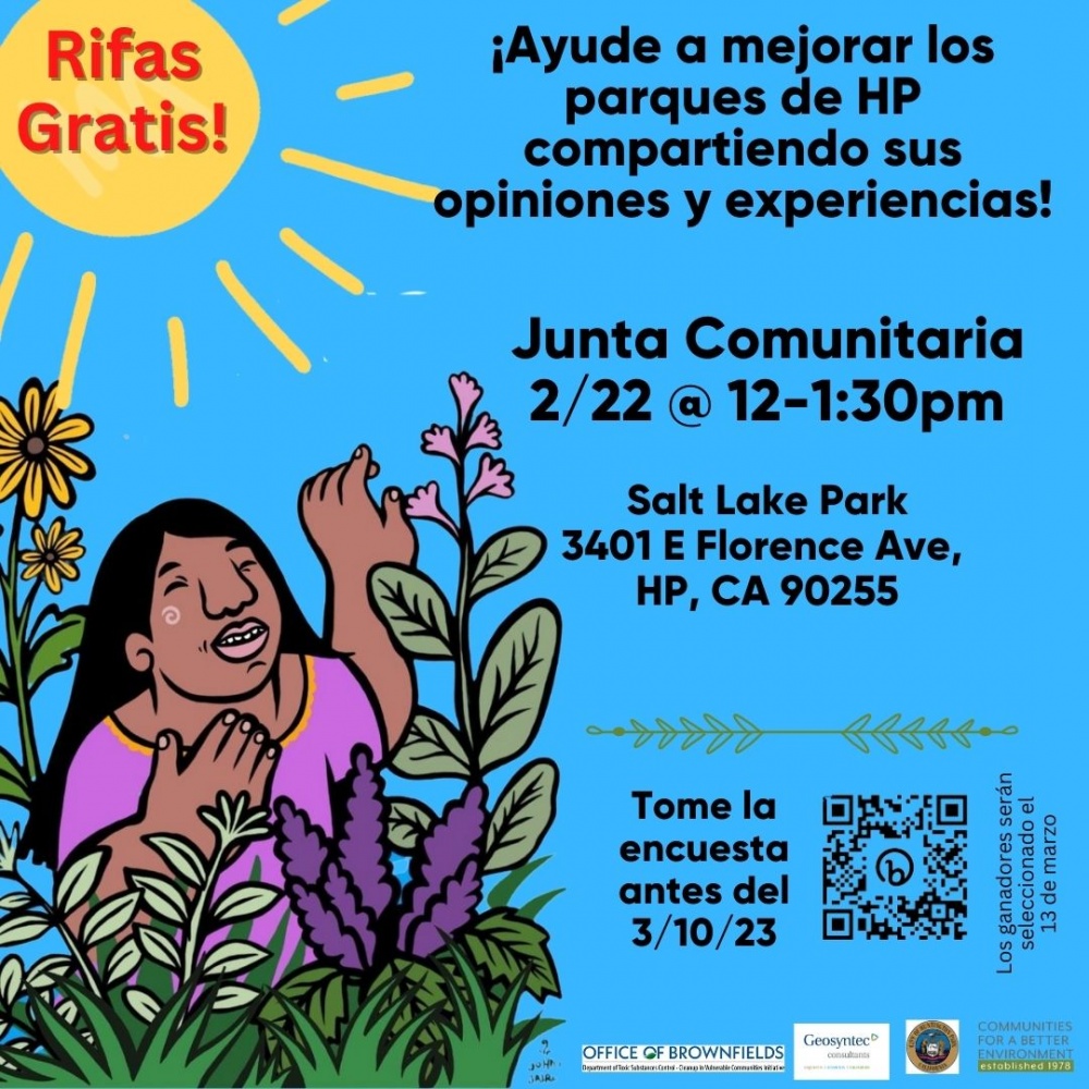 Huntington Park Community Meeting, February 22, 2023 from 12pm to 1